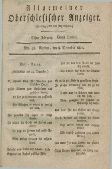 Allgemeiner Oberschlesischer Anzeiger. Jg.11, Quartal 4, Nro. 98 (8 December 1821)
