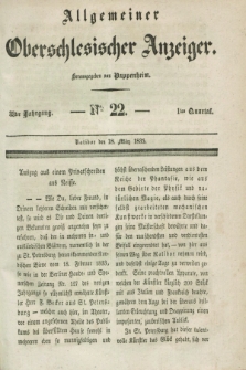 Allgemeiner Oberschlesischer Anzeiger. Jg.33, Quartal 1, № 22 (18 März 1835)