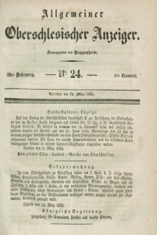 Allgemeiner Oberschlesischer Anzeiger. Jg.33, Quartal 1, № 24 (25 März 1835) + dod.