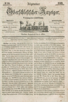 Allgemeiner Oberschlesischer Anzeiger. Jg.40, № 18 (5 März 1842) + dod.