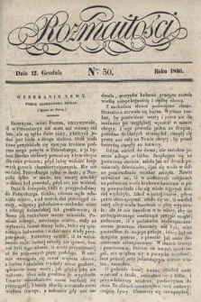 Rozmaitości : pismo dodatkowe do Gazety Lwowskiej. 1840, nr 50
