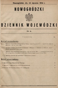 Nowogródzki Dziennik Wojewódzki. 1936, nr 2