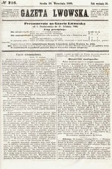Gazeta Lwowska. 1866, nr 216