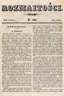 Rozmaitości : pismo dodatkowe do Gazety Lwowskiej. 1846, nr 10