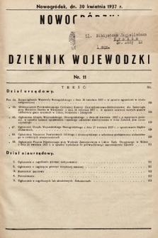 Nowogródzki Dziennik Wojewódzki. 1937, nr 11