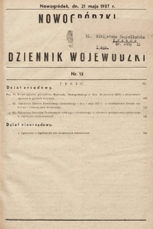 Nowogródzki Dziennik Wojewódzki. 1937, nr 13