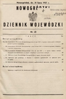 Nowogródzki Dziennik Wojewódzki. 1937, nr 20