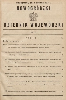 Nowogródzki Dziennik Wojewódzki. 1937, nr 21