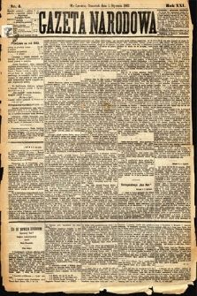 Gazeta Narodowa. 1882, nr 4