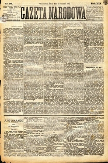 Gazeta Narodowa. 1882, nr 20