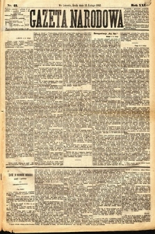 Gazeta Narodowa. 1882, nr 43