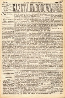 Gazeta Narodowa. 1882, nr 47