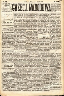 Gazeta Narodowa. 1882, nr 77