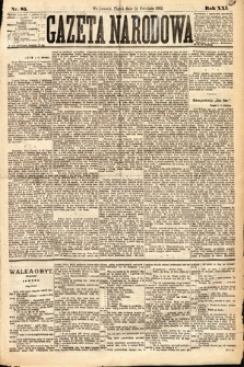 Gazeta Narodowa. 1882, nr 85