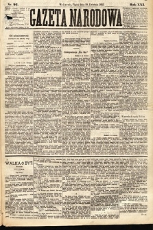 Gazeta Narodowa. 1882, nr 97