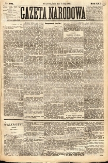 Gazeta Narodowa. 1882, nr 107