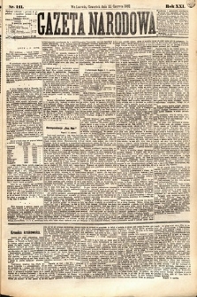 Gazeta Narodowa. 1882, nr 141
