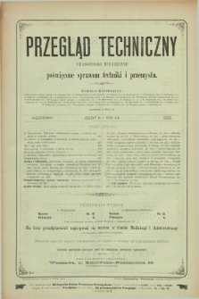 Przegląd Techniczny : czasopismo miesięczne poświęcone sprawom techniki i przemysłu. R.19, T.30, z. 10 (październik 1893) + wkładka