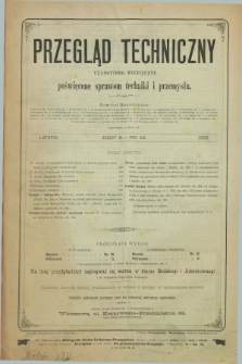 Przegląd Techniczny : czasopismo miesięczne poświęcone sprawom techniki i przemysłu. R.19, T.30, z. 11 (listopad 1893)