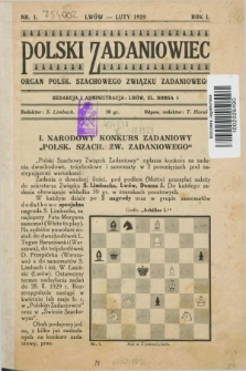 Polski Zadaniowiec : organ Polsk. Szachowego Związku Zadaniowego. R.1, Nr. 1 (luty 1929)