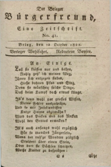 Der Brieger Bürgerfreund : eine Zeitschrift. [Jg.13], No. 41 (12 October 1821) + dod.