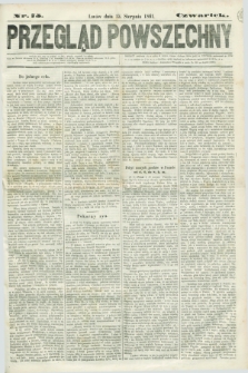 Przegląd Powszechny. 1861, nr 75 (15 sierpnia)