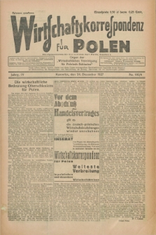 Wirtschaftskorrespondenz für Polen : organ der „Wirtschaftlischen Vereinigung für Polnisch-Schlesien”. Jg.4, Nr. 103/104 (24 Dezember 1927) + dod.