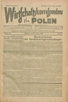 Wirtschaftskorrespondenz für Polen. Jg.6, Nr. 3 (12 Januar 1929)