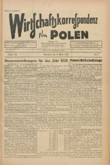 Wirtschaftskorrespondenz für Polen : Organ der „Wirtschaftlischen Vereinigung für Polnisch-Schlesien”. Jg.12, Nr. 7 (9 März 1935)