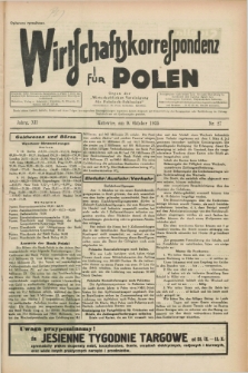 Wirtschaftskorrespondenz für Polen : Organ der „Wirtschaftlischen Vereinigung für Polnisch-Schlesien”. Jg.12, Nr. 27 (9 Oktober 1935)