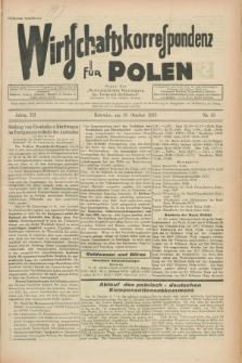 Wirtschaftskorrespondenz für Polen : Organ der „Wirtschaftlischen Vereinigung für Polnisch-Schlesien”. Jg.12, Nr. 28 (19 Oktober 1935)