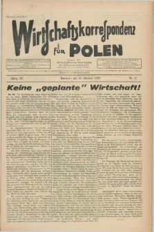 Wirtschaftskorrespondenz für Polen : Organ der „Wirtschaftlischen Vereinigung für Polnisch-Schlesien”. Jg.12, Nr. 29 (30 Oktober 1935)