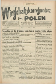 Wirtschaftskorrespondenz für Polen : Organ der „Wirtschaftlischen Vereinigung für Polnisch-Schlesien”. Jg.14, Nr. 3 (30 Januar 1937)