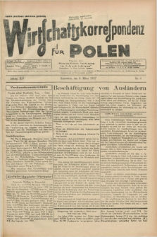 Wirtschaftskorrespondenz für Polen : Organ der „Wirtschaftlischen Vereinigung für Polnisch-Schlesien”. Jg.14, Nr. 6 (6 März 1937)