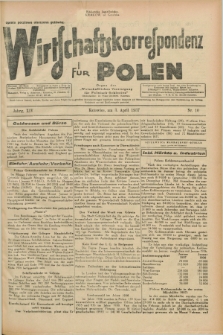 Wirtschaftskorrespondenz für Polen : Organ der „Wirtschaftlischen Vereinigung für Polnisch-Schlesien”. Jg.14, Nr. 10 (3 April 1937)