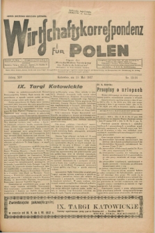 Wirtschaftskorrespondenz für Polen : Organ der „Wirtschaftlischen Vereinigung für Polnisch-Schlesien”. Jg.14, Nr. 13/14 (15 Mai 1937) + dod.