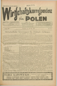Wirtschaftskorrespondenz für Polen : Organ der „Wirtschaftlischen Vereinigung für Polnisch-Schlesien”. Jg.14, Nr. 15 (29 Mai 1937)