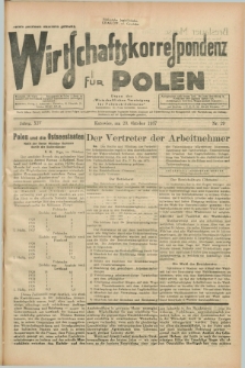 Wirtschaftskorrespondenz für Polen : Organ der „Wirtschaftlischen Vereinigung für Polnisch-Schlesien”. Jg.14, Nr. 29 (23 Oktober 1937)