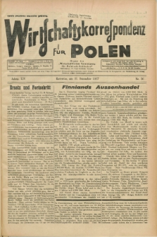 Wirtschaftskorrespondenz für Polen : Organ der „Wirtschaftlischen Vereinigung für Polnisch-Schlesien”. Jg.14, Nr. 36 (31 Dezember 1937)