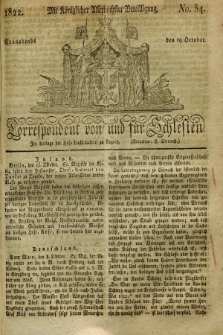Correspondent von und fuer Schlesien. 1822, No. 84 (19 October)