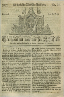 Correspondent von und fuer Schlesien. 1832, No. 21 (14 März) + dod.