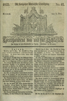 Correspondent von und fuer Schlesien. 1832, No. 41 (23 Mai) + dod.