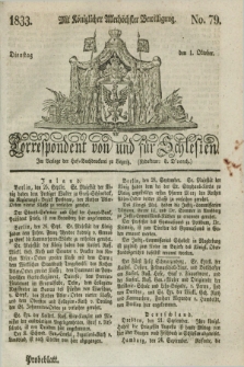 Correspondent von und fuer Schlesien. 1833, No. 79 (1 Oktober) + dod.