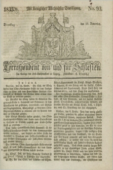 Correspondent von und fuer Schlesien. 1833, No. 93 (19 November) + dod.