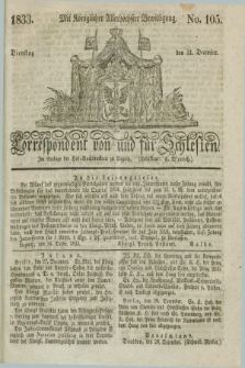 Correspondent von und fuer Schlesien. 1833, No. 105 (31 December)