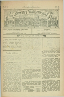 Nowiny Warmińskie. R.2, Nr. 8 (27 stycznia 1891)