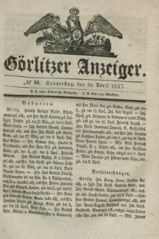Görlitzer Anzeiger. 1837, № 16 (20 April)