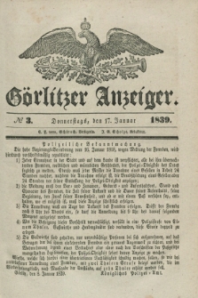 Görlitzer Anzeiger. 1839, № 3 (17 Januar)