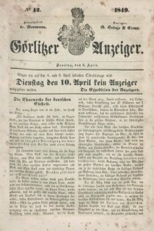 Görlitzer Anzeiger. 1849, № 42 (8 April)