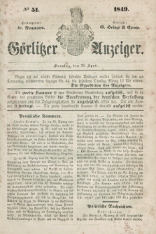 Görlitzer Anzeiger. 1849, № 51 (29 April)
